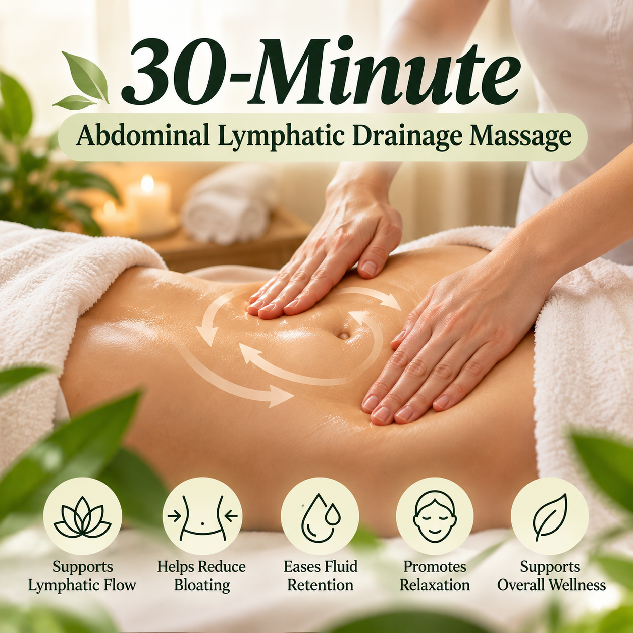 30-Minute Stomach Lymphatic Drainage Massage