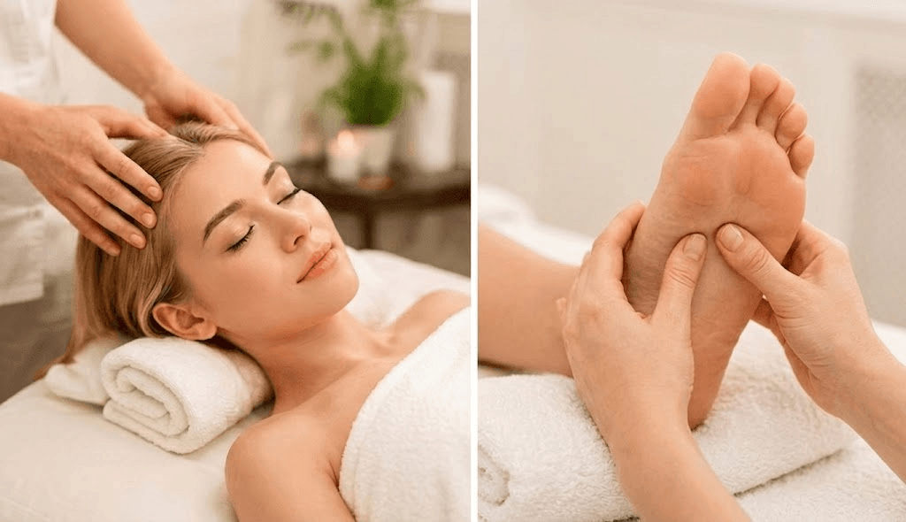 70min 💐✨ Signature Spa: 15min Head Spa + 35min Foot + 20min Upper Body + Hot Stone