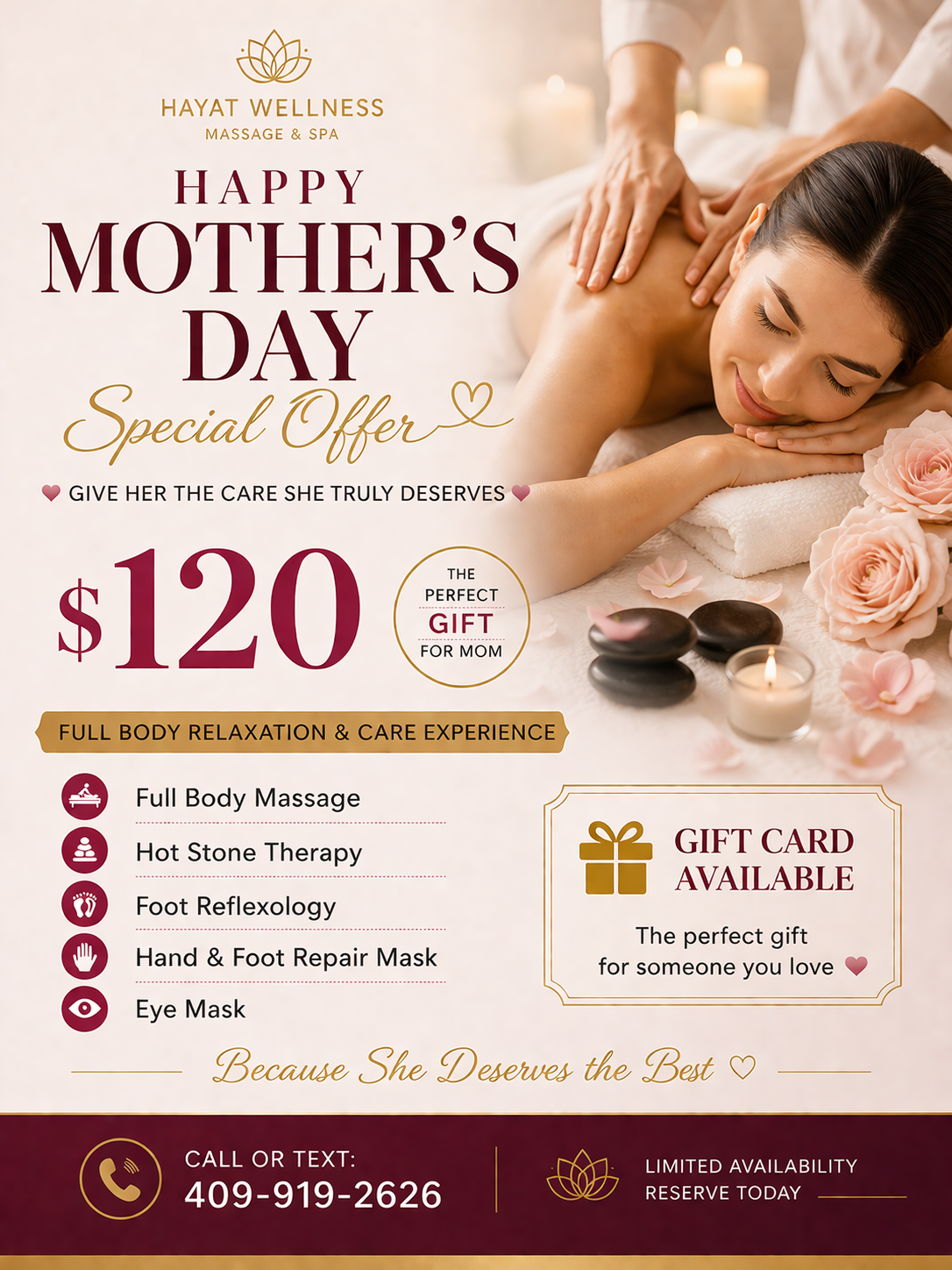  Mother’s Day Essential Relaxation Experience