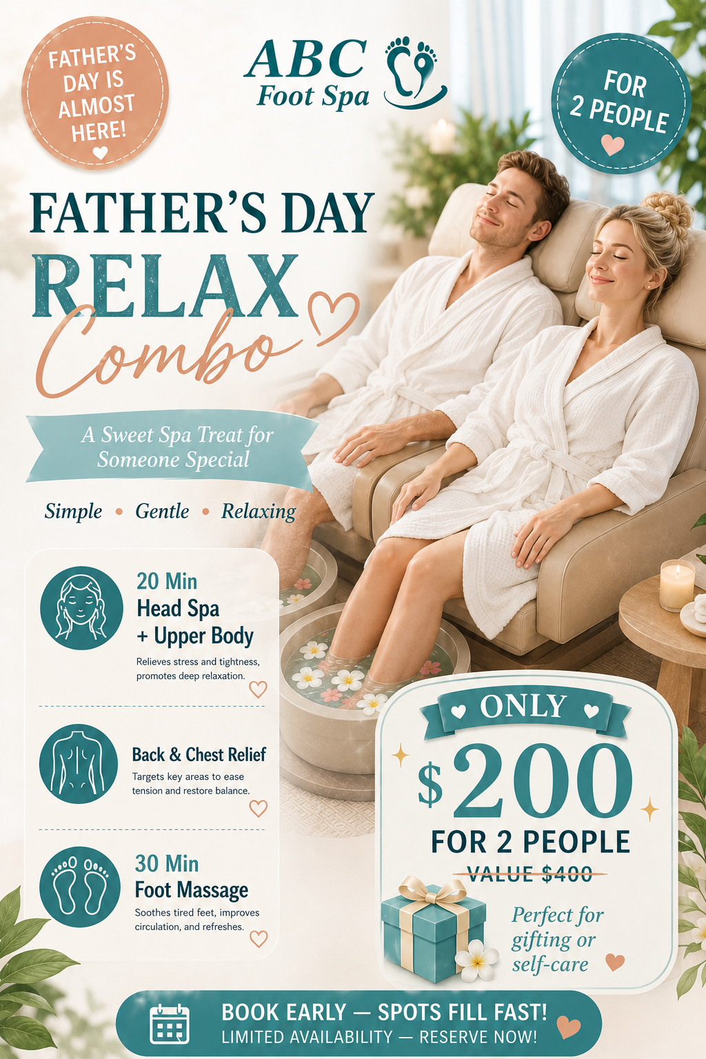 50min Father’s Day Relax Combo