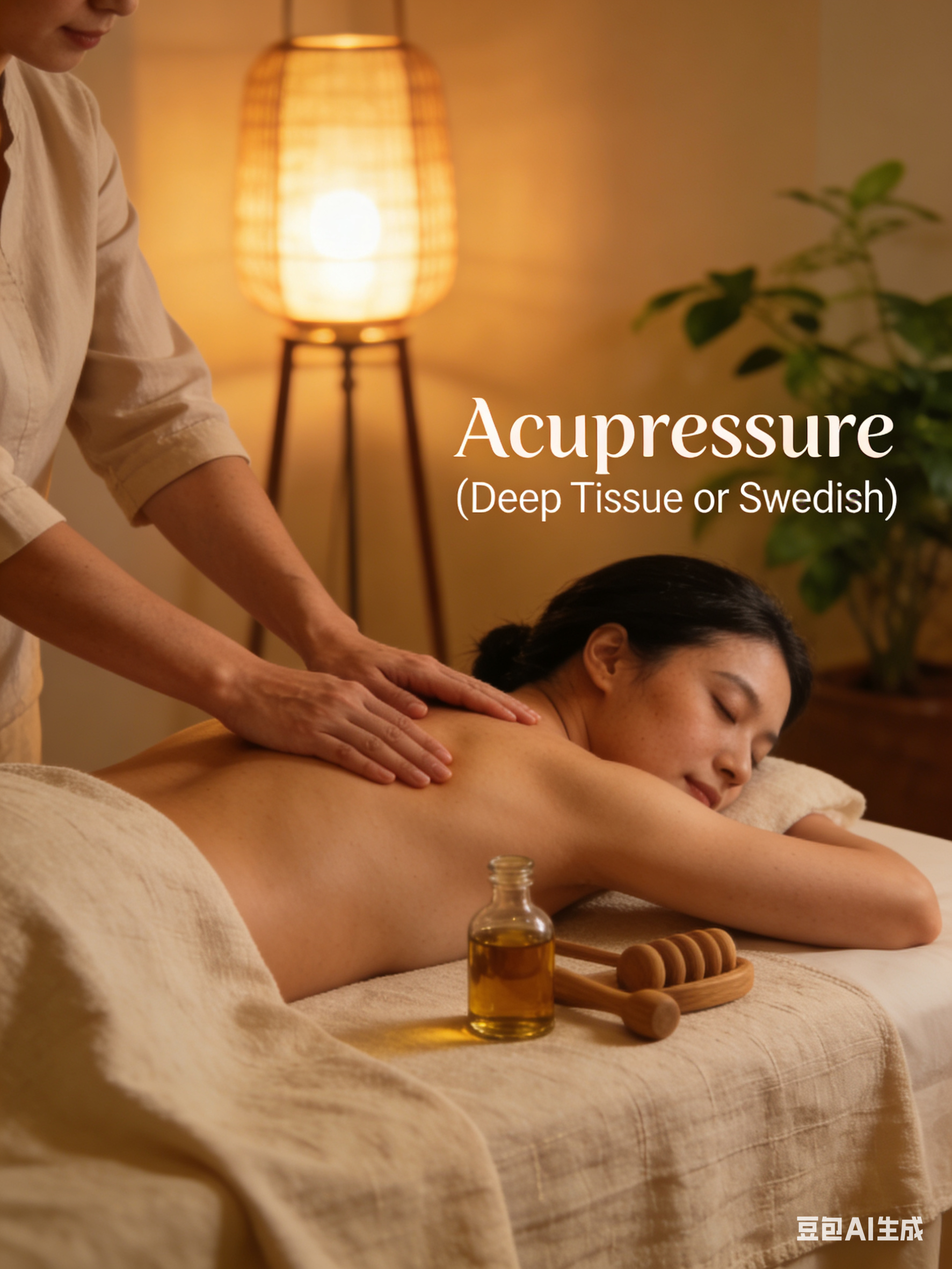 60min Acupressure Deep Tissue or Swedish
