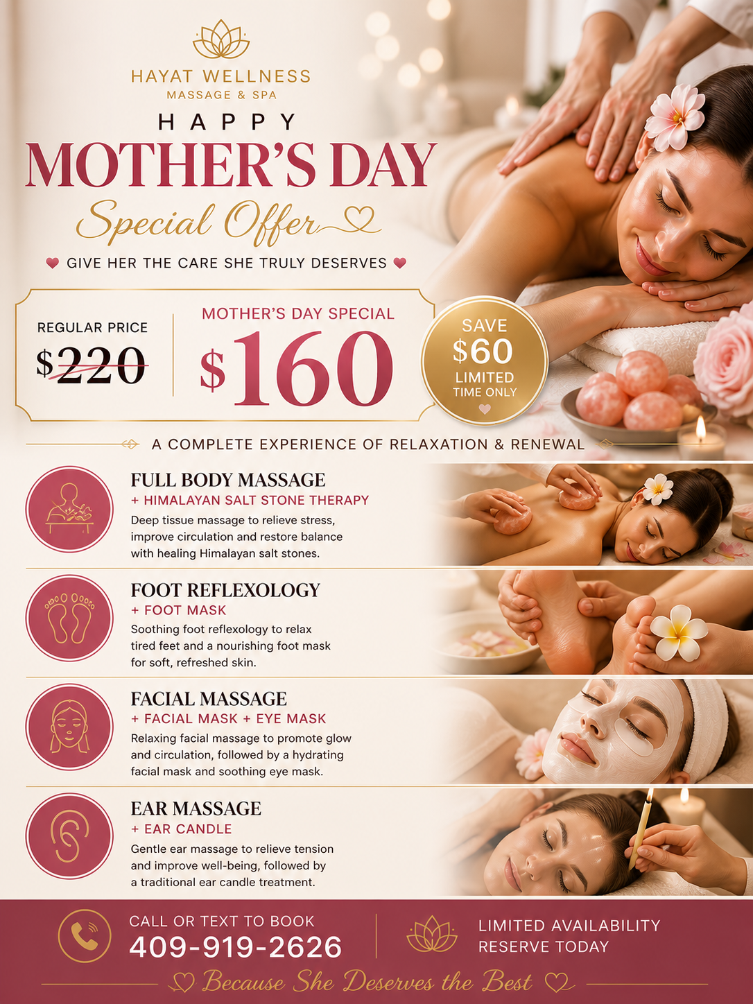 2hr Mother’s Day Renewal & Glow Experience